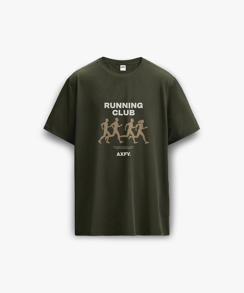 Egseupai Running Club Coolever Short Sleeve T-Shirt - Khaki