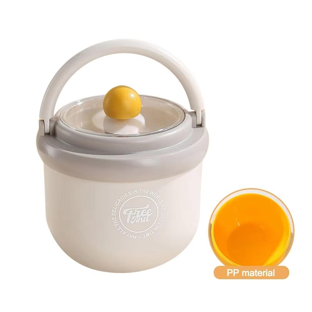 500/600ml Soup Cup Stainless Steel Sealed Bowl Milk Containers  For Breakfast Oat Milk Fruit Salad