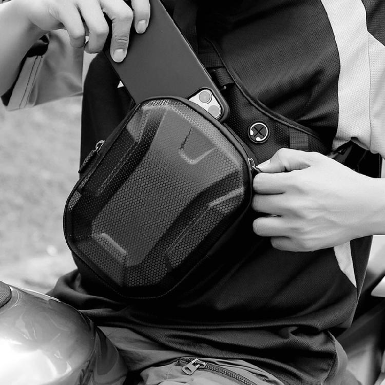 Stoßfeste Motorrad-Hüftmontage-Aufbewahrung Wasserdichte Schalenstruktur Polyester-Aufbewahrungstasche Für den Einsatz in der Stadt & im Gelände