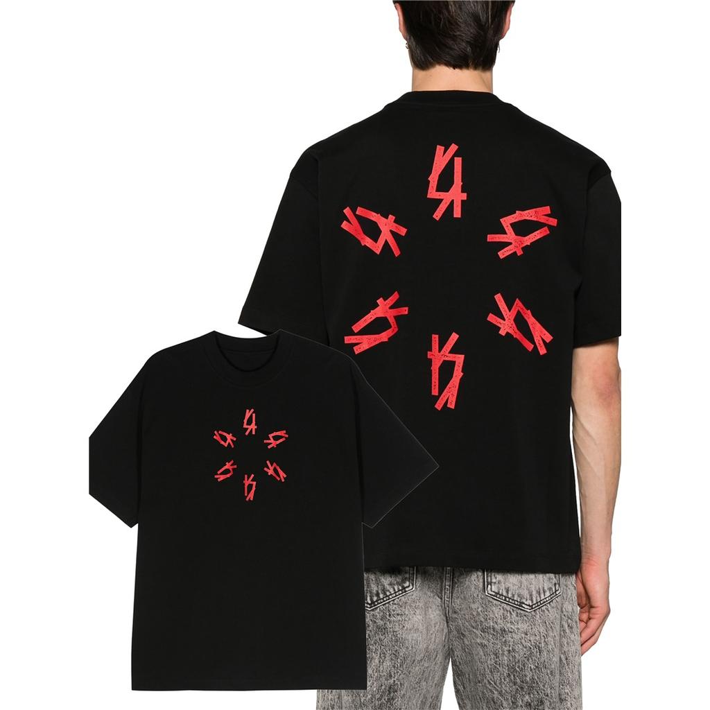 44 LABEL GROUP Cotton T-shirt Men's Women's Hip Hop Letter Printed Oversized T-Shirt Quality Designer Brand Tee Tops Streetwear Female Male Clothing