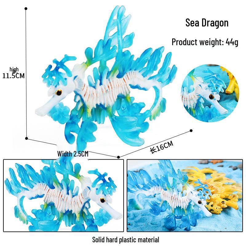 Children s Sea Dragon Leaf-Shaped Seahorse Model Toy - Educational Marine Animal Gift