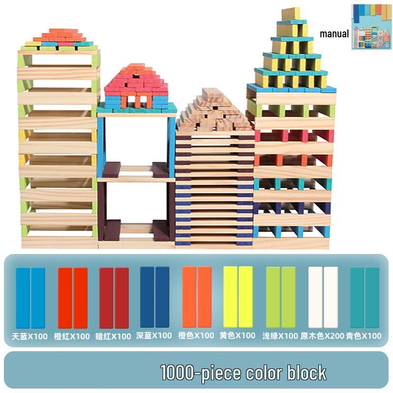 Wooden Building Blocks for Kids: Educational Construction Toys for Stacking and Building Fun