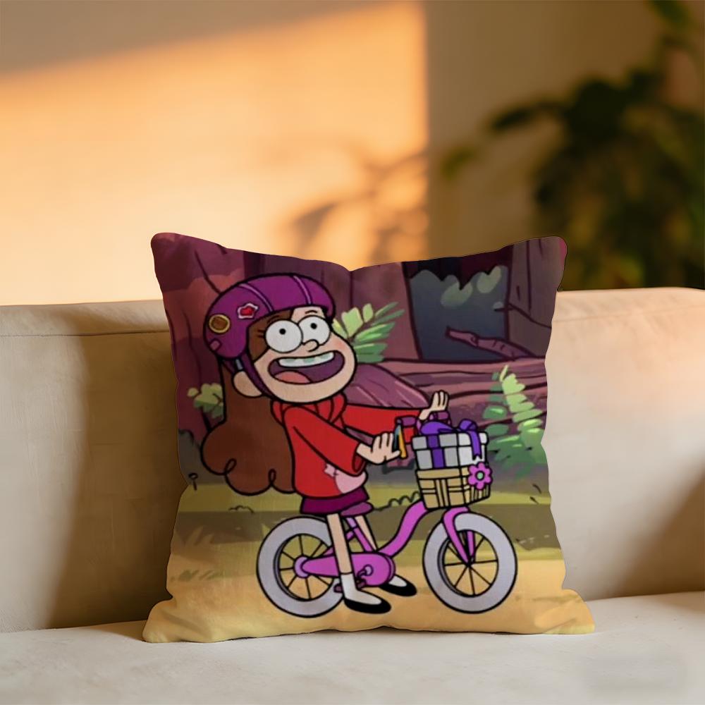 Gravity Falls Cushion Cover Cozy Velvet Throw PillowSoft Warm Cushion For Sofa  Bed