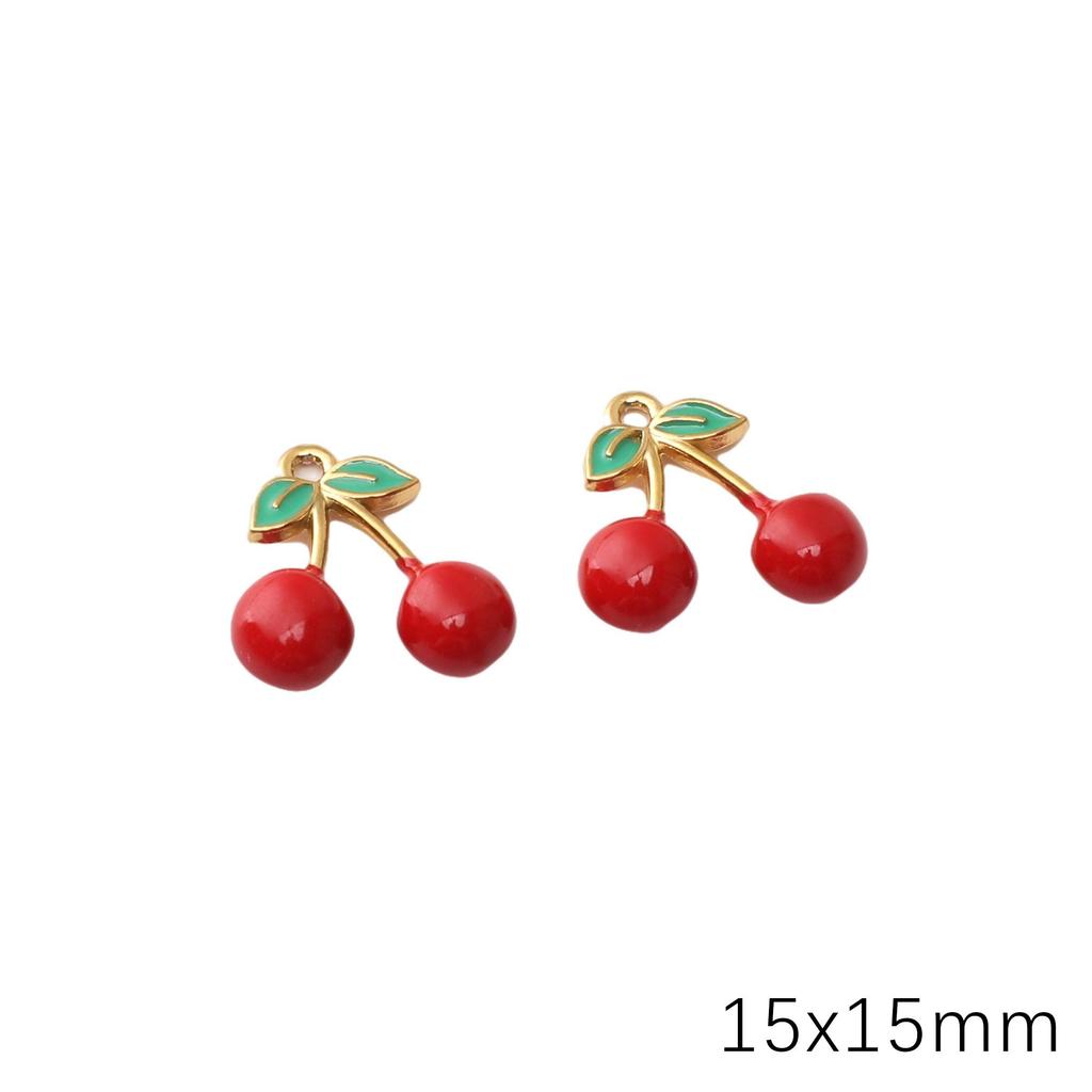Stainless Steel Fruit Pendant Drip Oil Charm Accessories for DIY Jewelry