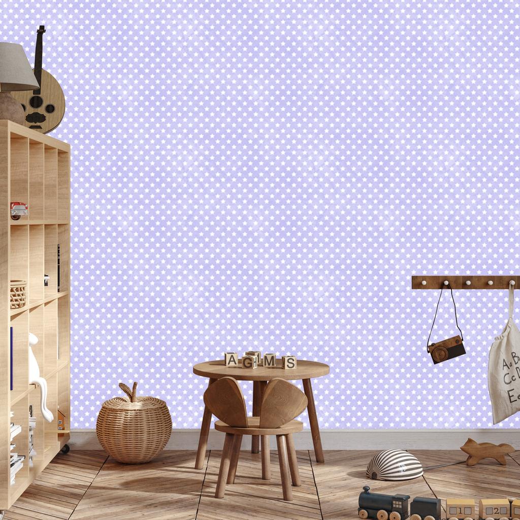 Blue and White Stars Wallpaper for Living Room and Bedroom 50x1000