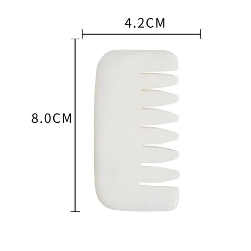 Pietra Gua Sha Tavola da Massaggio Giada Naturale Tavola per Raschiare la Testa Raschiatore Massaggiatore Pettine Bellezza Salute Capelli Pettine Spazzole Pettini