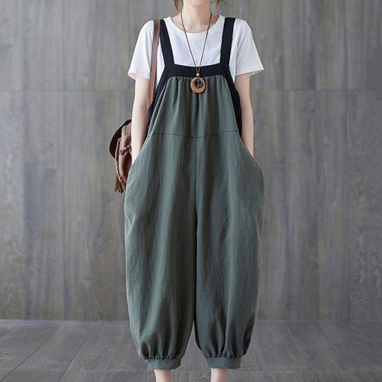 Женский летний комбинезон без рукавов с квадратным воротником — фото 9