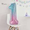 40-Zoll-Ballon mit auffälligen, leuchtenden Farben und passenden Zahlen für Weihnachten, Geburtstag, Party, große Zahl, Ballon, Geschenk, Partyzubehör