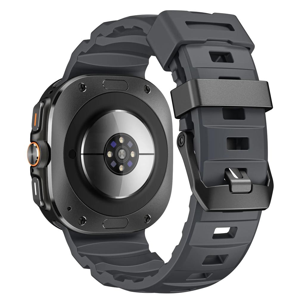 Miękki gumowy pasek do Samsung Galaxy Watch Ultra 47mm Pasek Męska sportowa bransoletka do Samsung Galaxy Ultra 47 Zakrzywione końcówki Pasek na nadgarstek