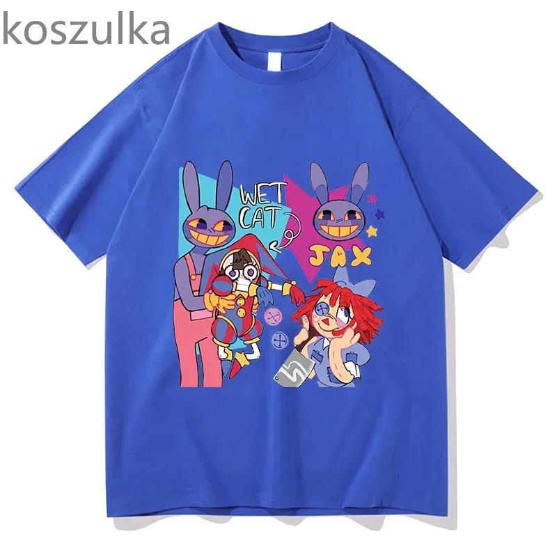 The Amazing Digital Circus Merch T-Shirt Unisex Short Sleeved T Shirt Casual Tee Cotton Y2k Hip Hop Top Tees Vintage Streetwear