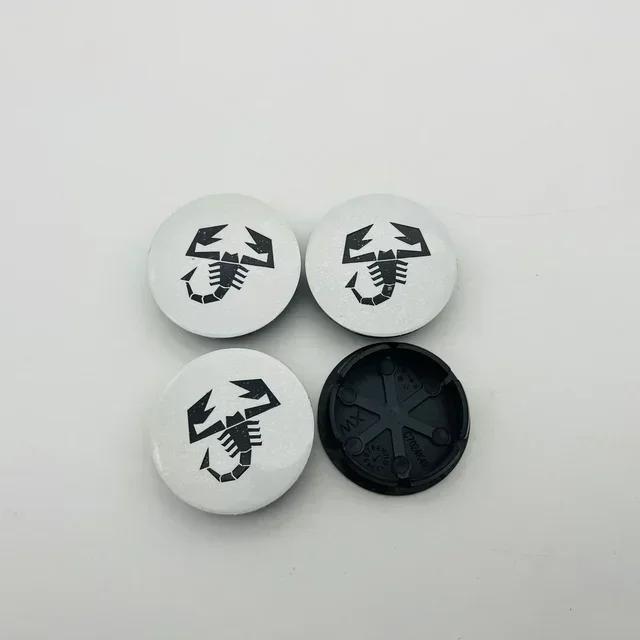 4 Pieces 50mm For Scorpion Abarth 5CC 1100 500 Alloy Auto Wheel Rim Center Cap Cover Hub Dust-proof Covers Car Styling 4 Pieces