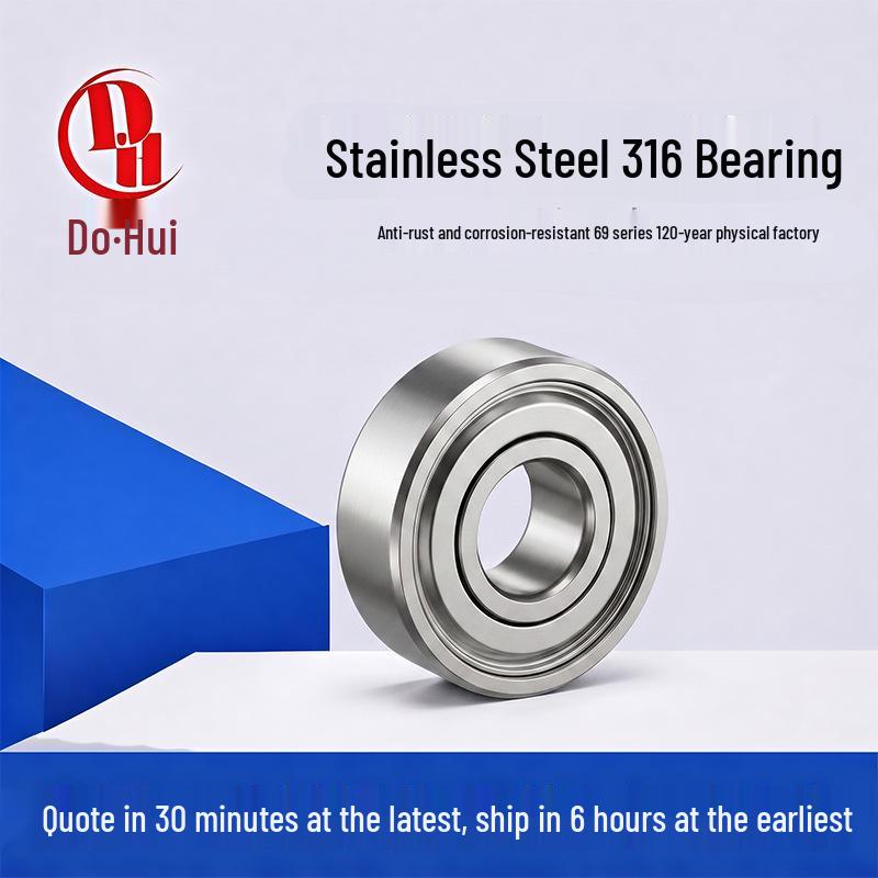 Acid and Alkali Resistant Miniature Deep Groove Ball Bearing - 316 Stainless Steel (Models 693-699)