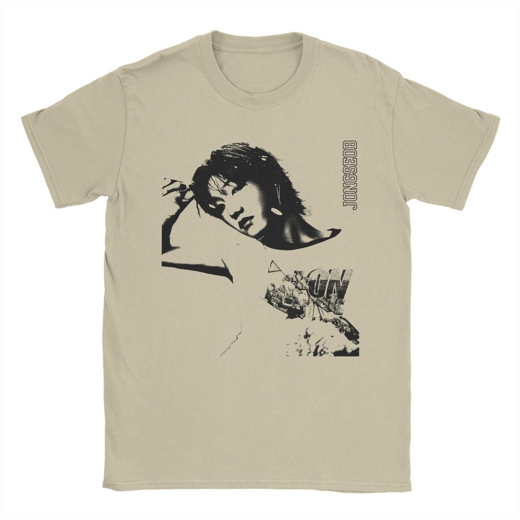 P1Harmony Jongseob  Men T Shirt  Funny Tees Short Sleeve Round Collar T-Shirt Pure Cotton Plus Size Tops