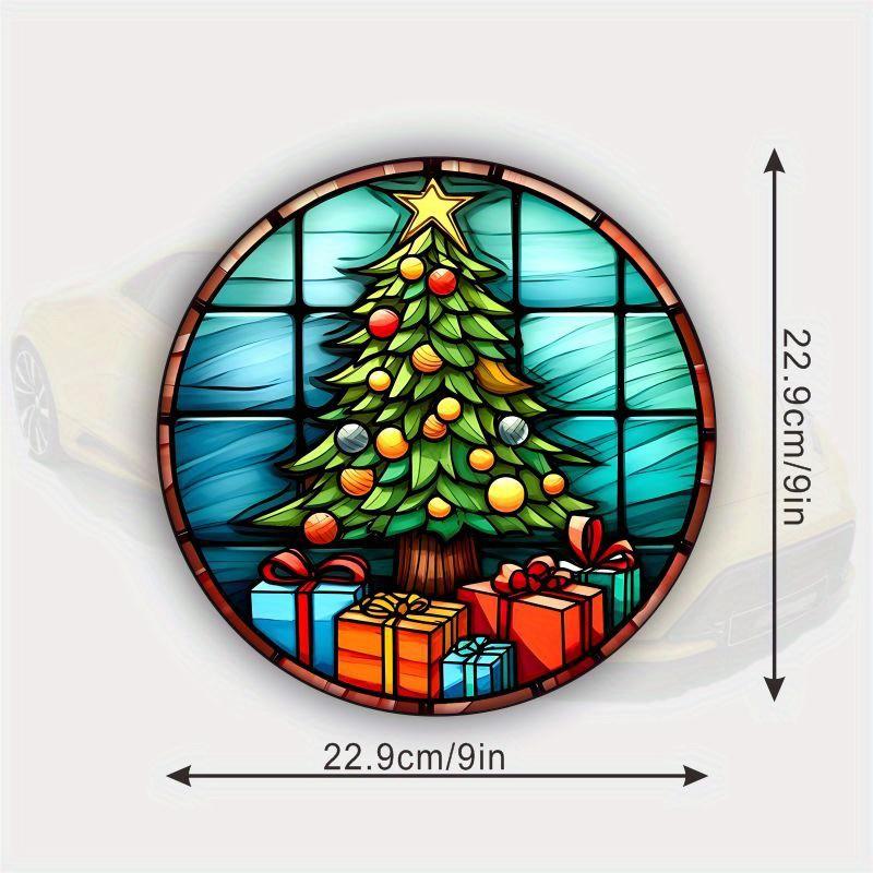 Car RV Home Decoration Static Cling Glass Sticker Adhesive Free Window Decorative Sticker - Christmas Gift Christmas Tree#65