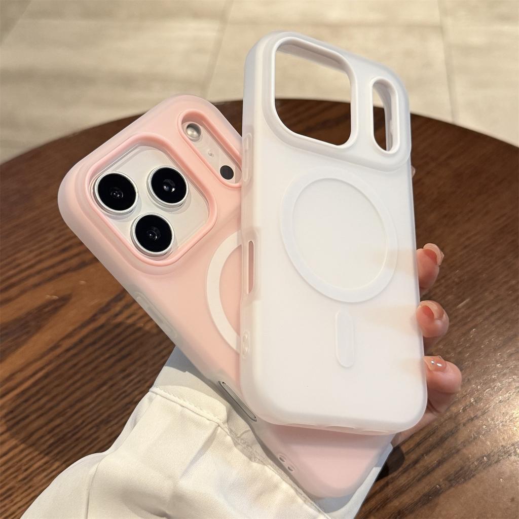Frosted jelly shell 2-in-1 Apple 17 fashion mobile phone case for iphone15 anti-drop simple protective case 16