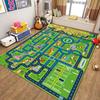 Cartoon Car Traffic Children's Carpet Playroom Baby Crawl Mat Home Decor Crystal Velvet Living Room Bedroom Floor Mat