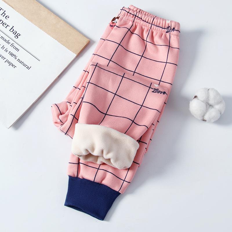 Kinder Cartoon Samt-Verstärkte Winddichte Hosen für Herbst/Winter - Jungen- und Mädchen-Pyjamas