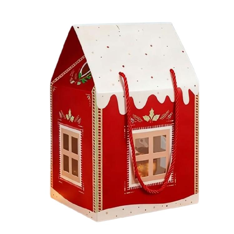 

Festival Season Paper Cottage Gift Box Family Craft Activity Home Decoration Accessory Handmade Accessories червоний