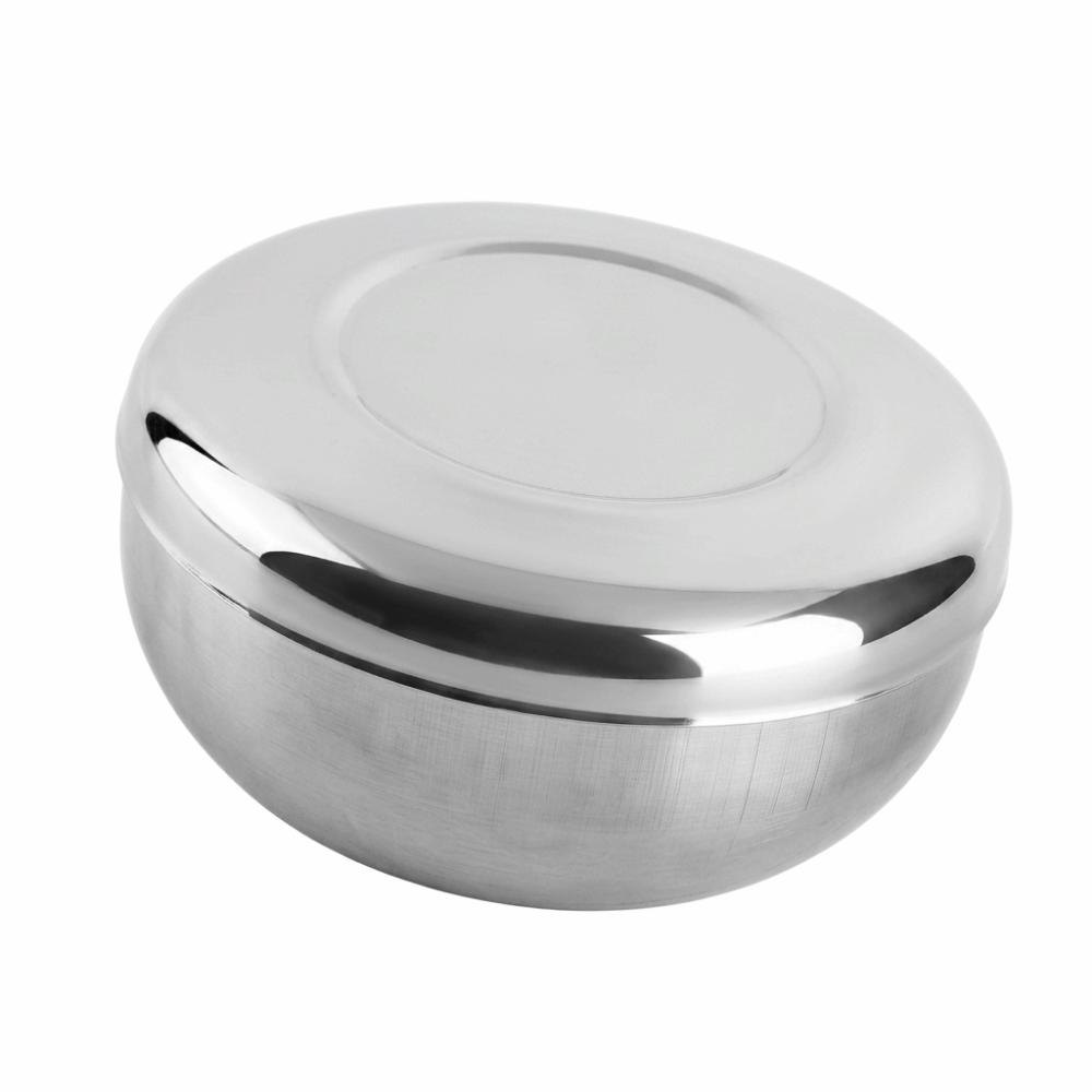 Rustless Steel Rice Bowl with Cover Soup Bowl Leakproof Sealed Cover Food Container Home
