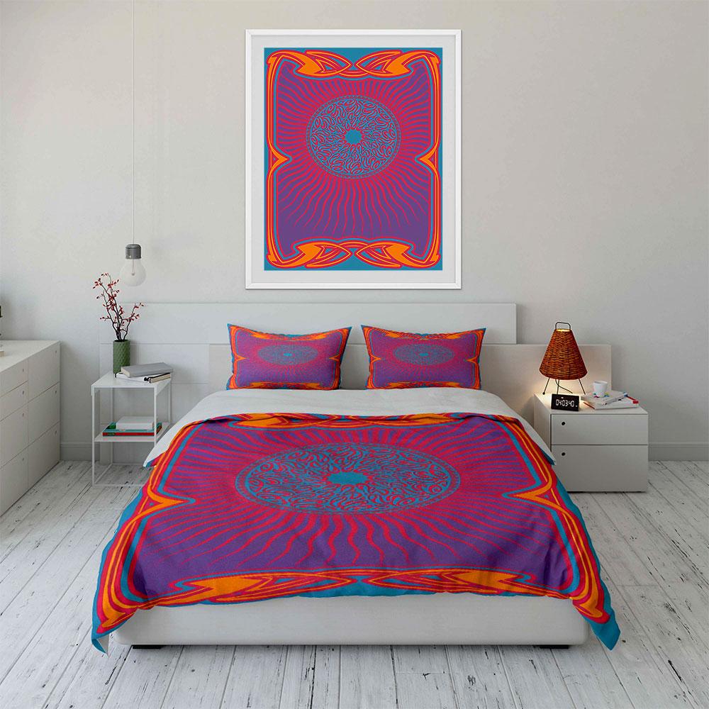 Abstract swirling central circle. Bedding sets Duvet cover sets Duvet covers Pillowcases(1 * Duvet Cover 2 * Pillowcases without duvet insert)