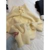 Age-reducing Bright Yellow Turtleneck Knitted Cardigan Jacket Women's Spring Button-down Lapel Top Soft Waxy Thickened Sweater
