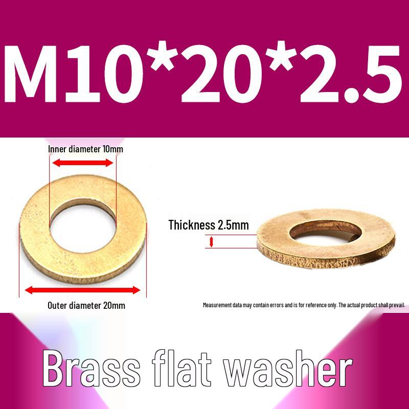 Brass and Copper Shim Washers: Sizes M2-M20