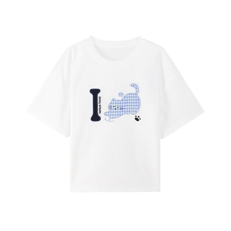 Girls  Summer Cool & Breathable Kitten T-shirt 140