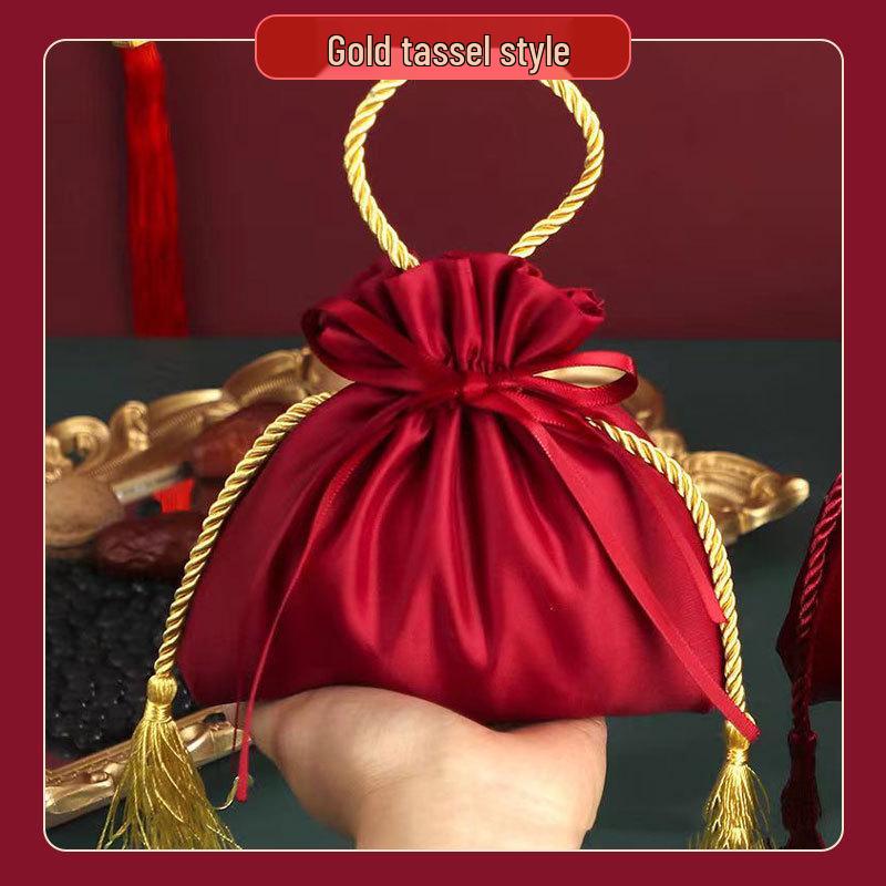 Hochzeits-Bonbon-Geschenkboxen aus Seidensatin