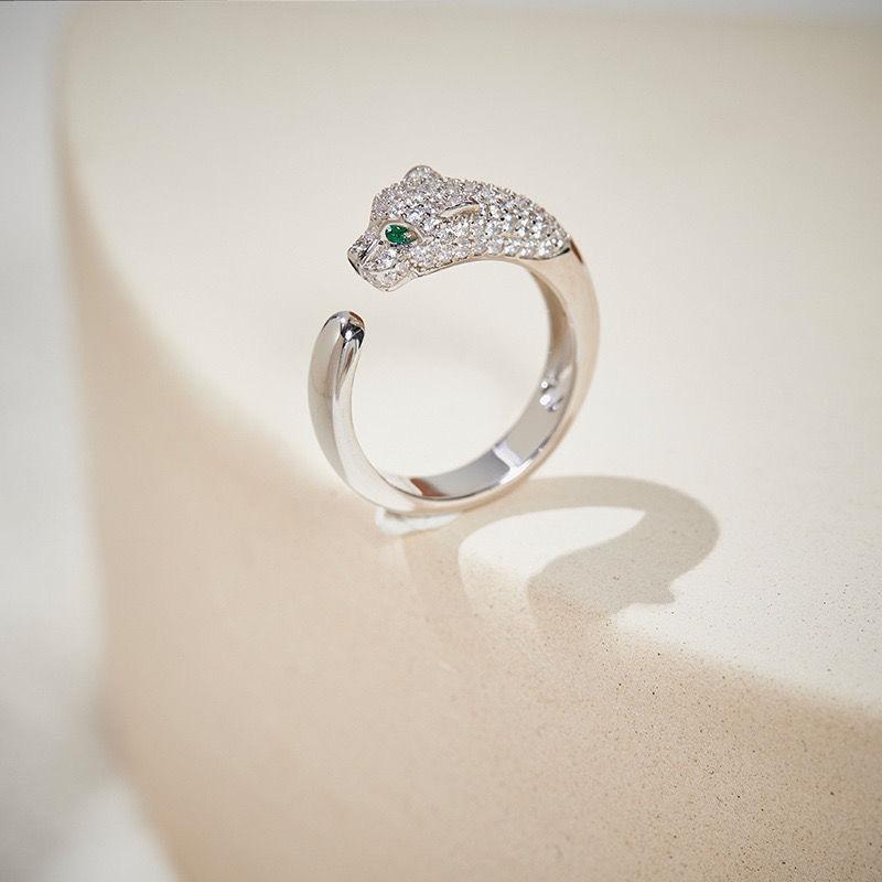 

Новые украшения Кольцо с головой леопарда Wish, слегка инкрустированное цирконом, Открытые мужские и женские кольца, Модные персонализированные украшения