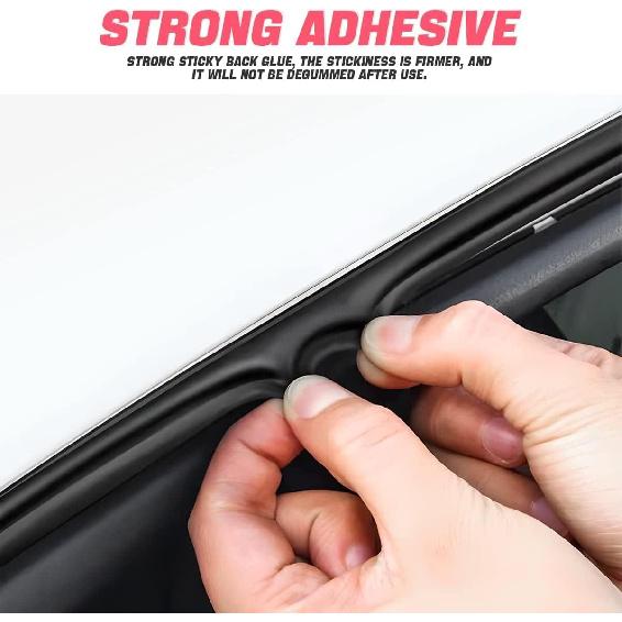 Double Layer Self-Adhesive Car Door Rubber Seal Strip - 5 Holes Sealing Stickers, Noise Ulation Weatherstrip, Edge Protector, Auto Interior