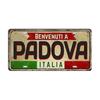 Mfoever Tin Italy License Plates for Wall Art Decoration Metal Tin Signs Vintage Tags Metal Automotive Signs For Cafe Bar Club Garage Pubs