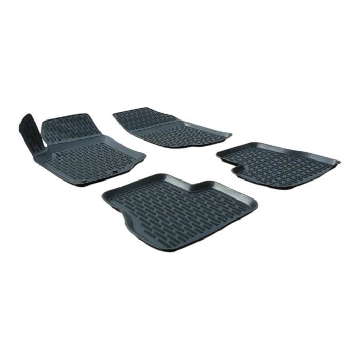 Tapis de sol - SCOUTT - Peugeot 207 - Caoutchouc Premium - Sur mesure - Noir