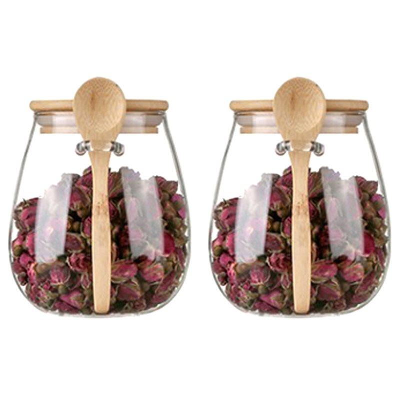 

SHGO-Glass Jar For Food Storage Pots With Lid Sealed Container New Hermetic For Food Storage Containers For Sugar Tea Cans