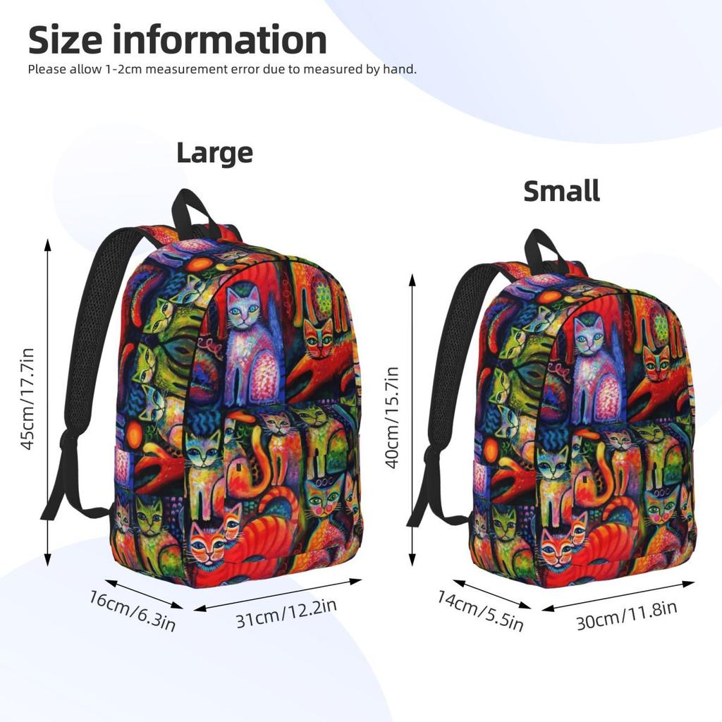 Cute Kittens Backpack Hot Sale Daypack Large Capacity Children BookBag School Bag Shoulder Bags for Men Women