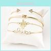 Vintage Kaktusknoten 4-teiliges Armbandset Dreieck Diamantarmband