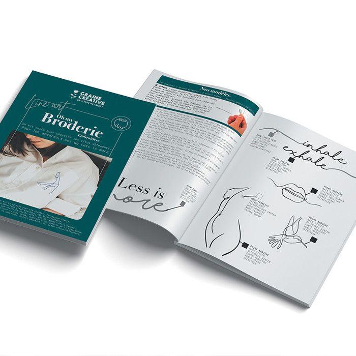 Kit de broderie sur vêtement line art