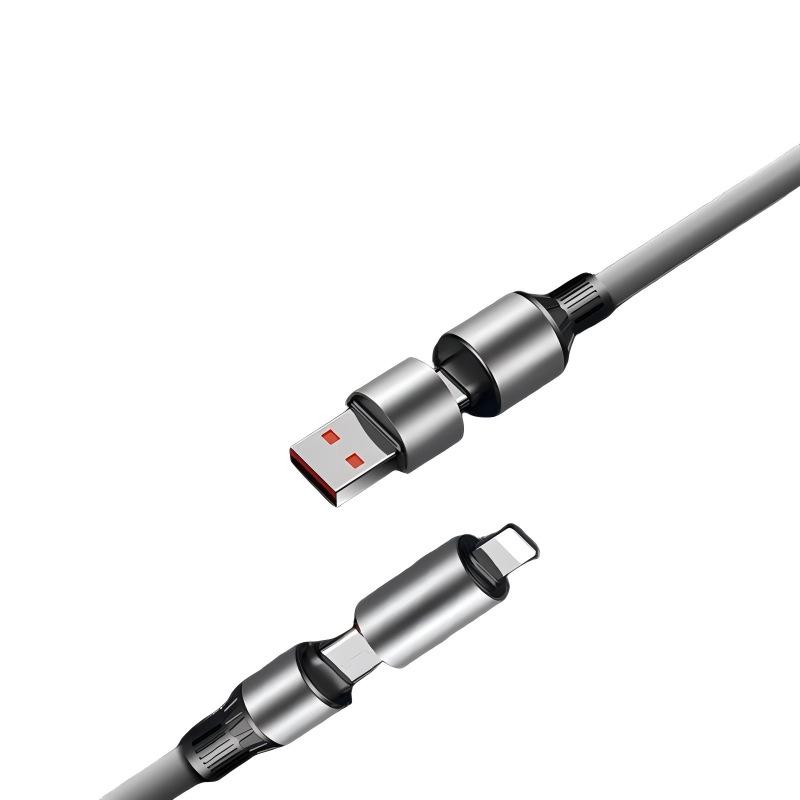 240W High-End 1.5m 4-in-1 Cable Compatible with Huawei, Xiaomi, Vivo, Oppo, Apple