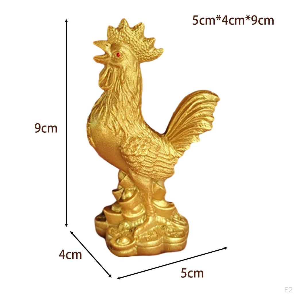 Chicken Figurine Feng Shui Decor Home Decorations Statue Sculpture for Birthday Anniversaries Hotel