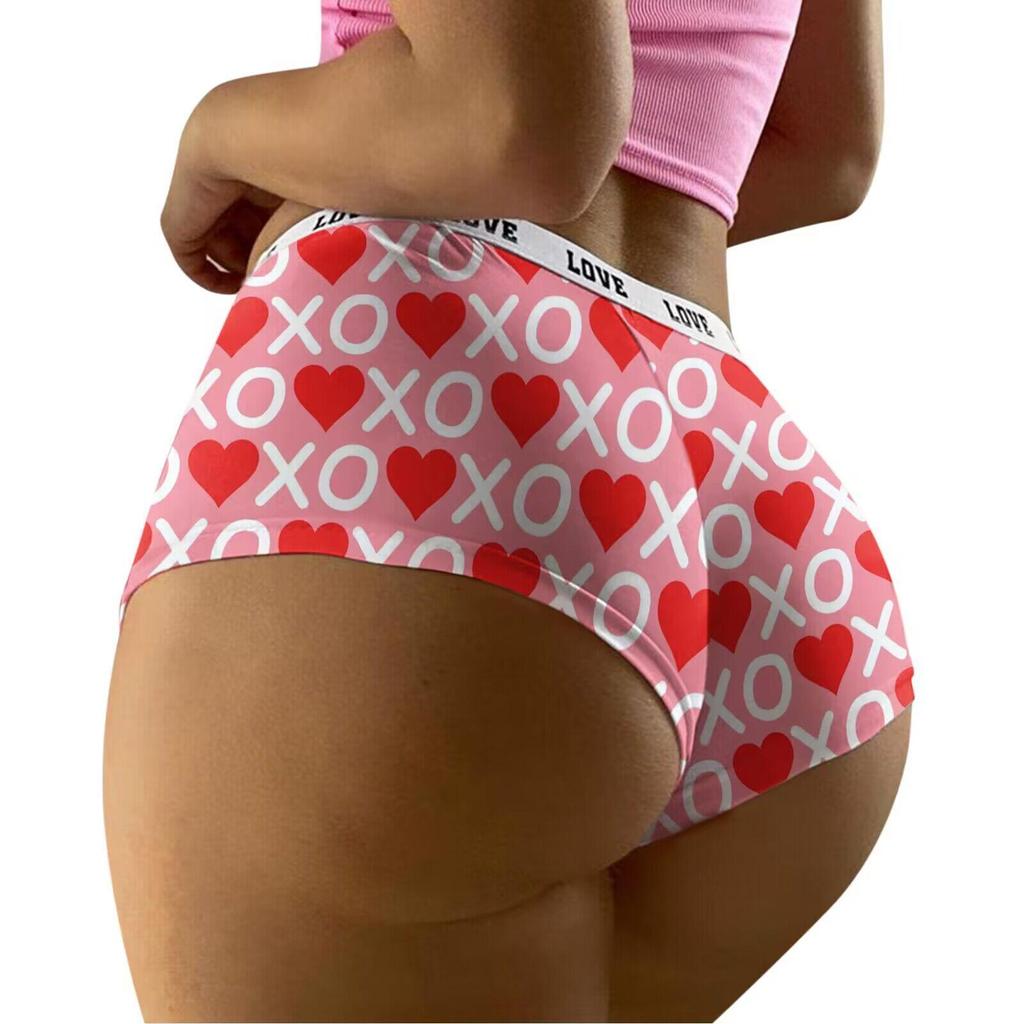 En Stock 2024 Pantalones Cortos Ultra Cortos para Mujer Estampado de Corazón, Se Pueden Usar Afuera, Diseño Tentador