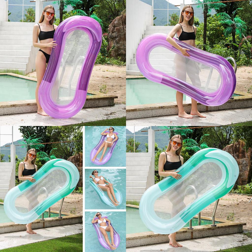 Pvc Gradient Green Adult Water Hammock Lounger Inflatable Chair Cross-border Hot Sale