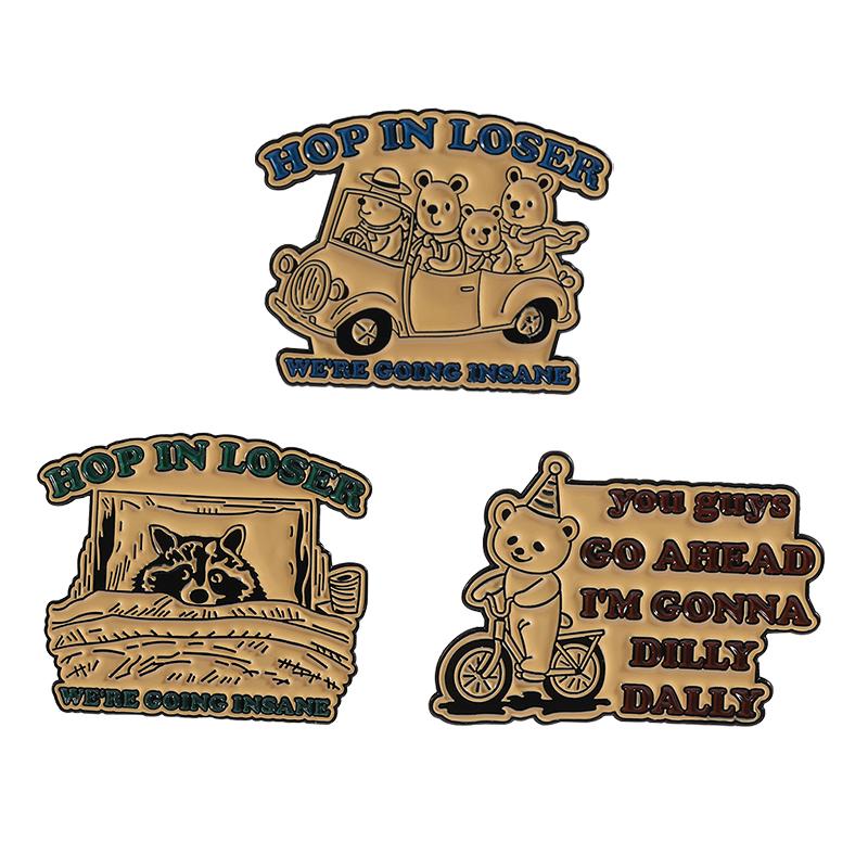 

3-8 шт./набор Эмалевые значки с животными На заказ Лягушка Панда Кошка Гусь Броши Значки на лацкан Ювелирные изделия для одежды Подарок для детей Друзей