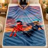 FlaneldeckeMiraculous Ladybug Warme Weiche Decke für den Innenbereich Sofa Bett Wohnzimmergebrauch