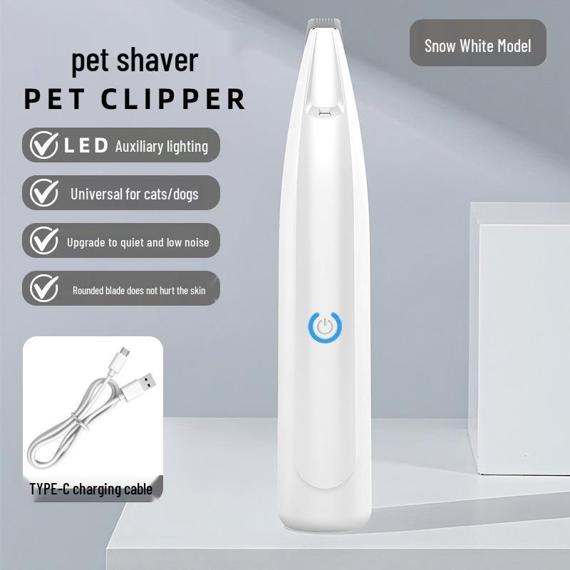 Electric Pet Grooming Clippers for Cats & Dogs with Light, Ideal for Hair and Foot Trimming