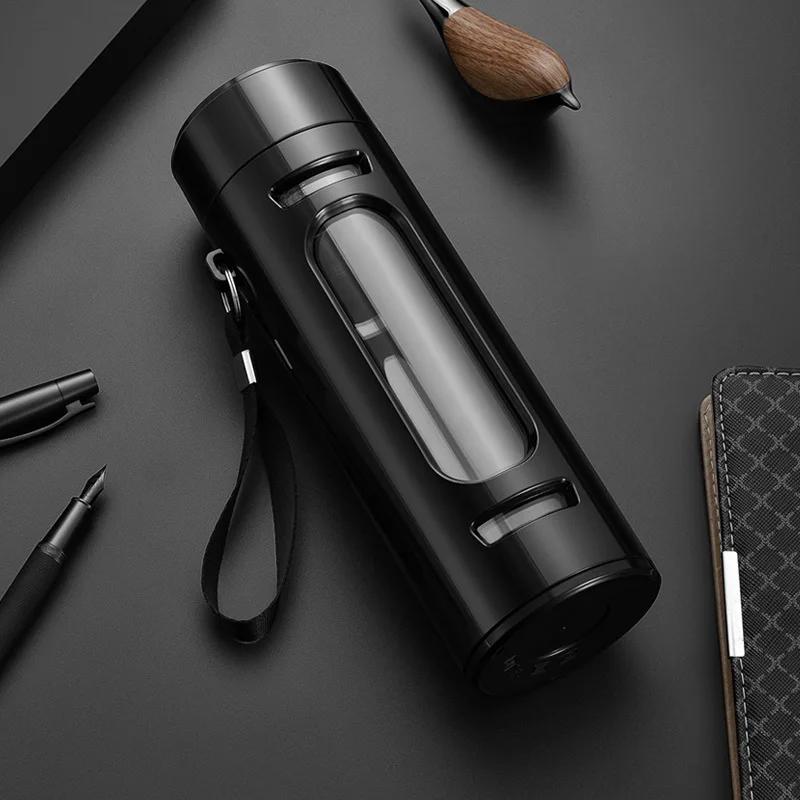 Quality Business Glass Tea Bottle High Borosilicate 400ML 500ml Tea Glass Water Bottle with Tea Infuser Glass Water Teas Bottle 320ml-1000ml