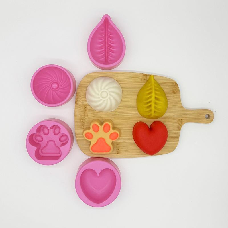 4 Pezzi Timbro per Panini del Festival di Metà Autunno - Stampo Tradizionale Cinese per Panini Pressa per Ravioli Produttore di Dim Sum Stampo in Plastica Fatto in Casa per Xiaolongbao