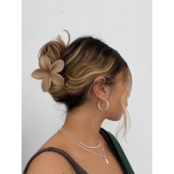 5PCS Hair Clips for Women Flower Hair Clips Non-slip Claw Clips Matte Hair Claw Clip for Thick Thin Hair Fashion Hair Clip Set Multi-style Hair