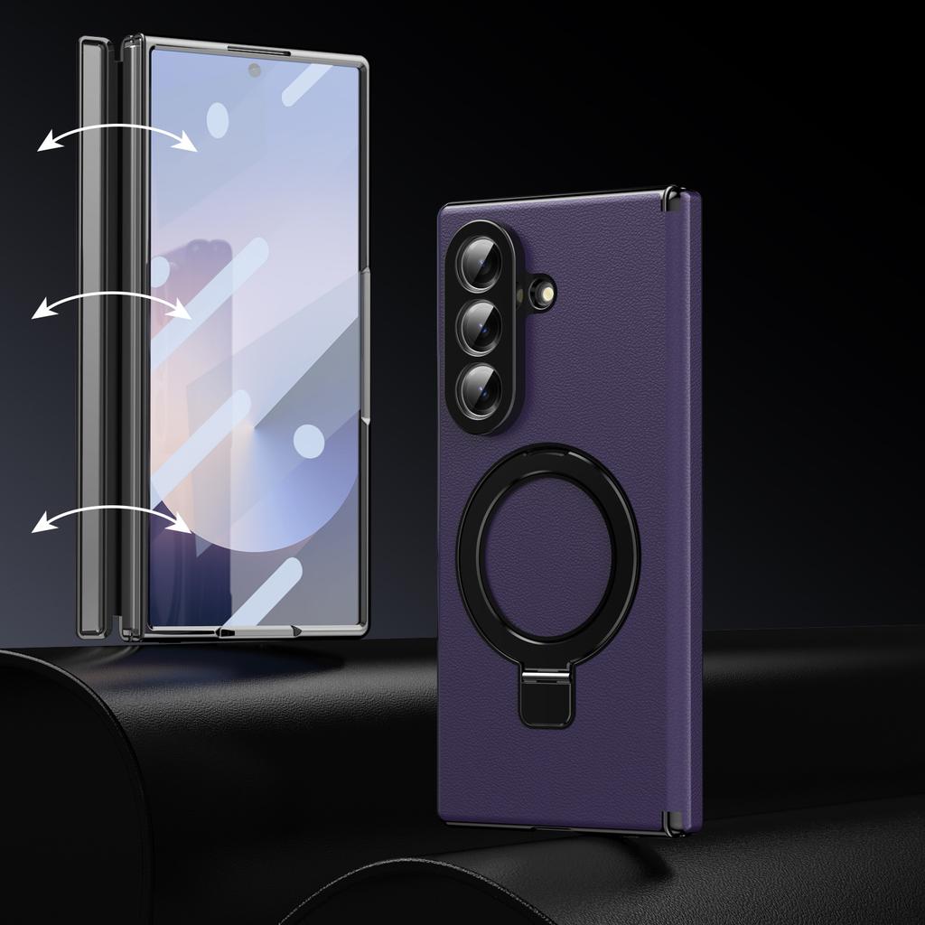 Applicable To Samsung Z Fold1ultra Mobile Phone Case Central Axis Magnetic Suction Bracket Wireless Charging Case Film Fold1 Protective Case