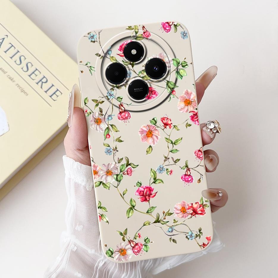 Für Xiaomi Redmi 14C Hülle Stylische Sonnenblume Hübsche Mädchen Rückabdeckung Weiche TPU Handyhülle Für Xiaomi Poco C75 C 75 Redmi14C Fundas