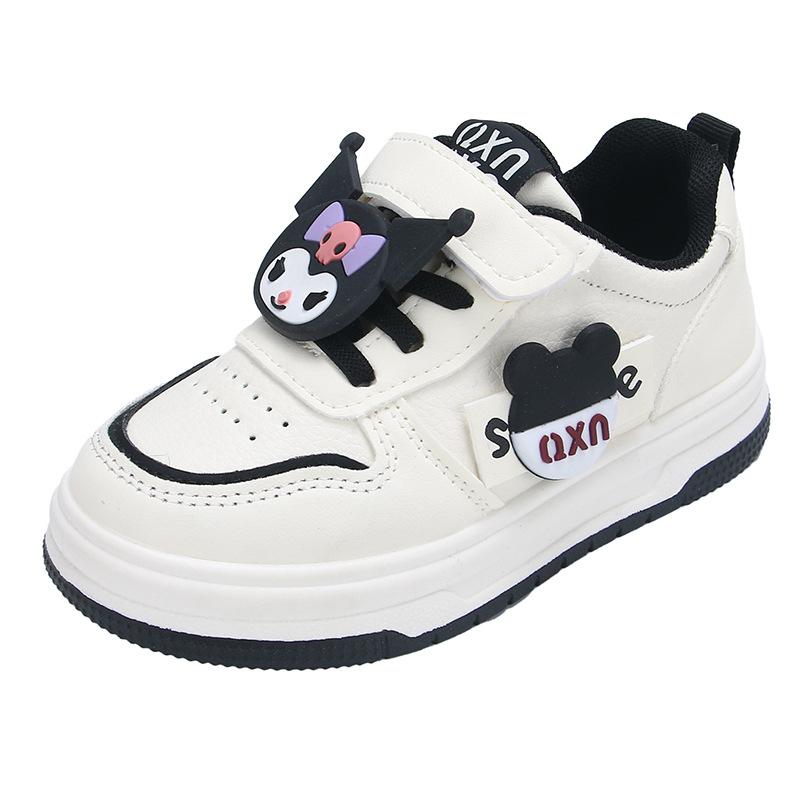 

Спортивная обувь для девочек весна и осень 2025 новая обувь для детей среднего и старшего возраста универсальная модная повседневная спортивная обувь на мягкой подошве белые туфли 31 (about 19.5 cm inner length) чёрный