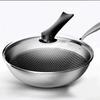 KOBACH 32cm 304 Edelstahl Waben Antihaft Wok